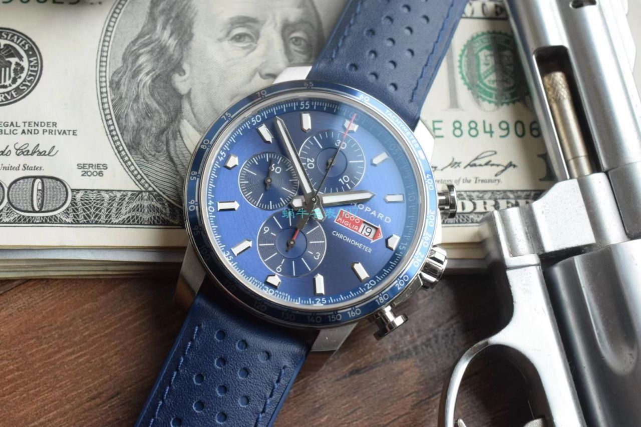 V7厂萧邦MILLE MIGLIA GTS AZZURRO 顶级复刻高仿168571-3007蓝面古董赛车主题腕表 