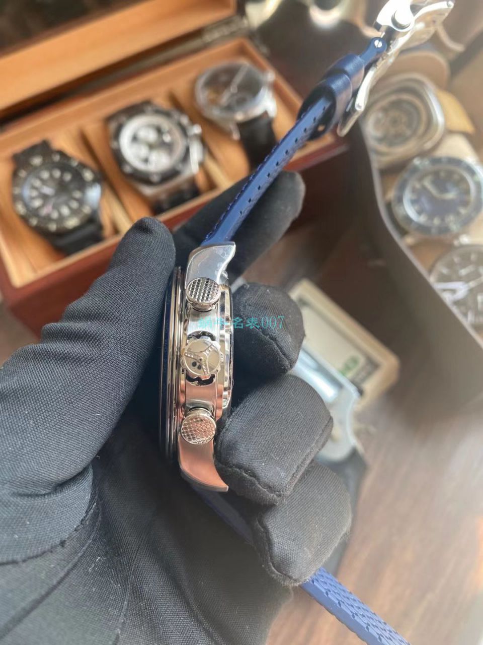 V7厂萧邦MILLE MIGLIA GTS AZZURRO 顶级复刻高仿168571-3007蓝面古董赛车主题腕表 