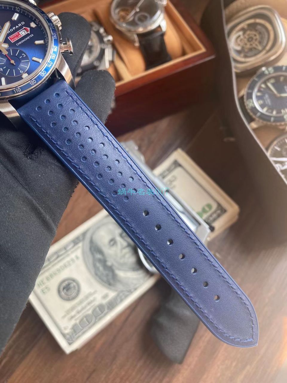 V7厂萧邦MILLE MIGLIA GTS AZZURRO 顶级复刻高仿168571-3007蓝面古董赛车主题腕表 