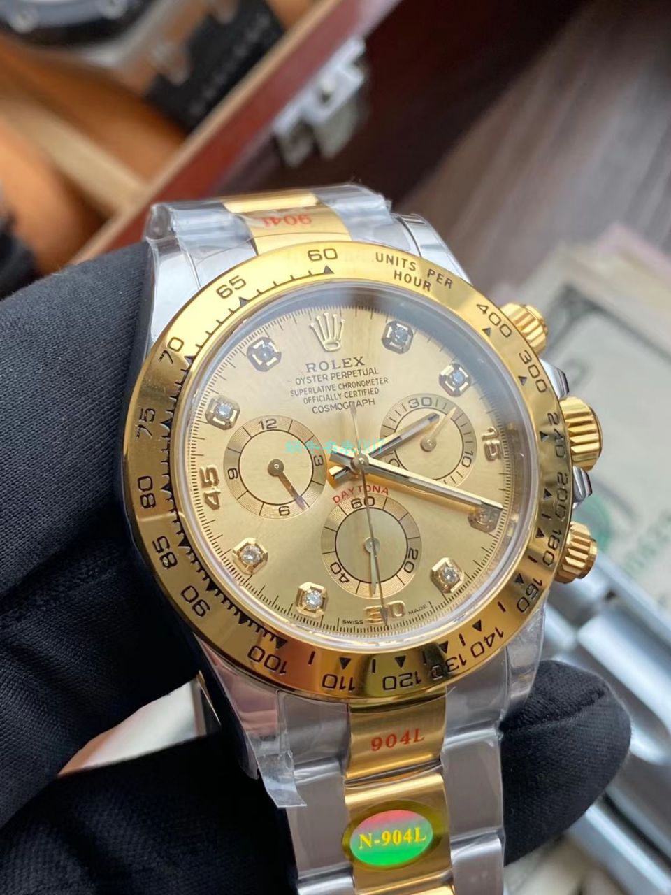 N厂劳力士超级4130间金迪通拿钻面1比1高精仿手表m116503-0008腕表 / R731