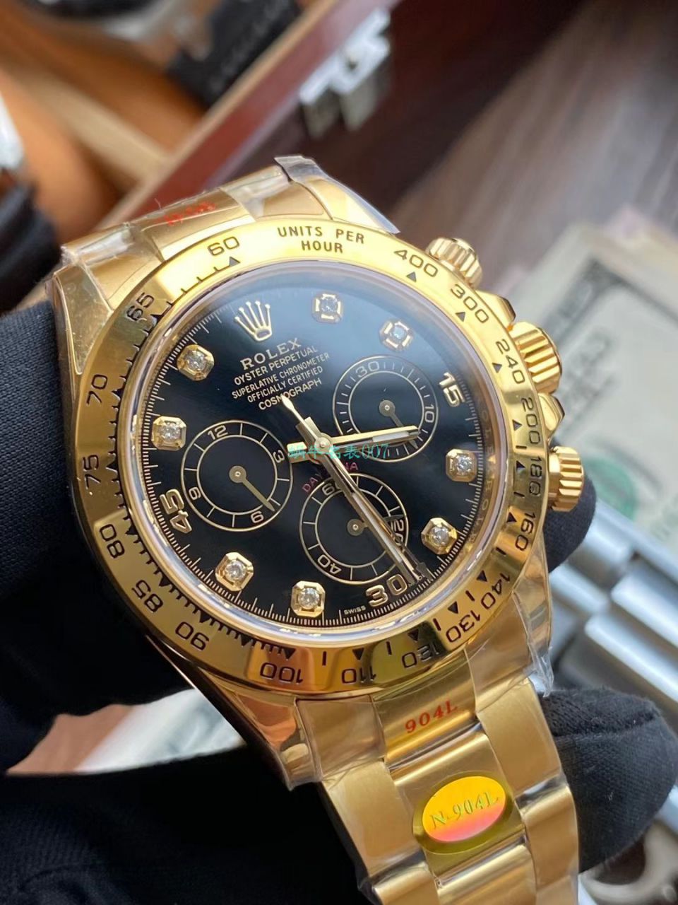 视频评测N厂劳力士超级4130迪通拿全金钻面超A高仿手表m116508-0008腕表 / R729