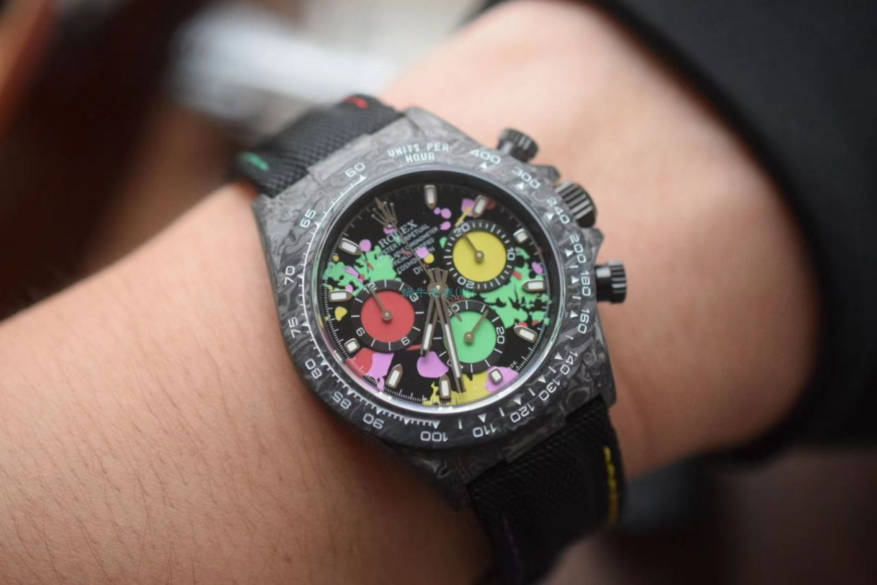 独家视频评测N厂超级碳纤维4130迪通拿一比一复刻diw团队定制版迪通拿腕表 / R727