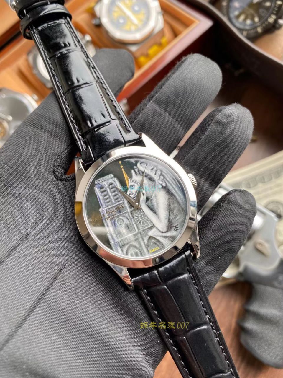 FL珐琅厂百达翡丽5077P微绘珐琅系列复刻高仿腕表「巴黎圣母院的石制怪兽」 / BD368