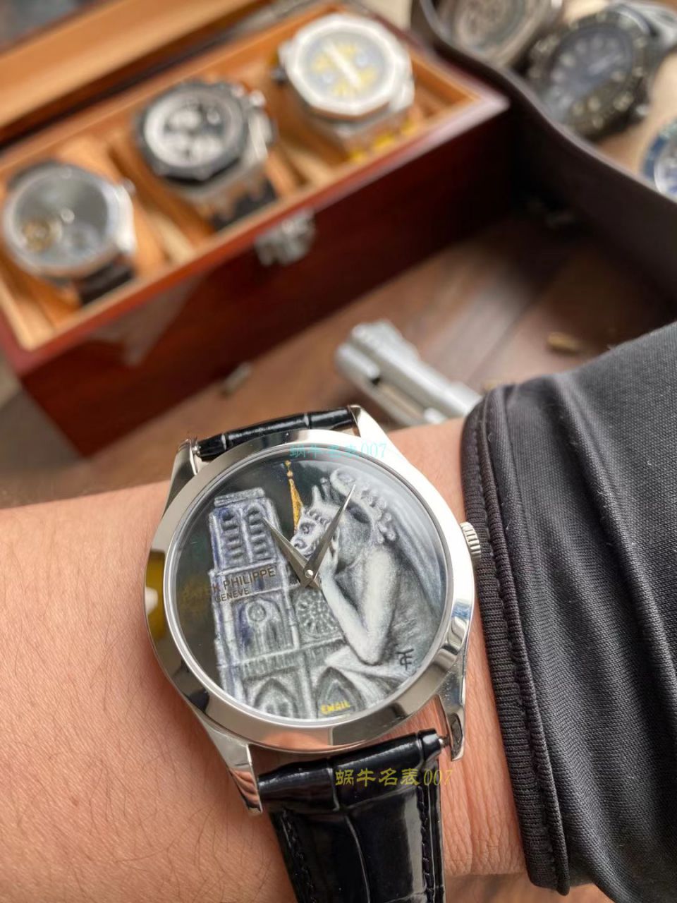 FL珐琅厂百达翡丽5077P微绘珐琅系列复刻高仿腕表「巴黎圣母院的石制怪兽」 / BD368