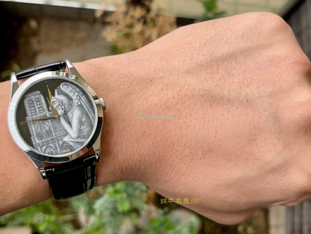 FL珐琅厂百达翡丽5077P微绘珐琅系列复刻高仿腕表「巴黎圣母院的石制怪兽」 / BD368