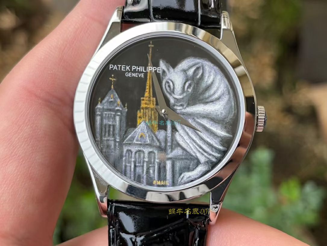 FL珐琅厂百达翡丽5077P微绘珐琅系列复刻高仿腕表「巴黎圣母院的石制怪兽」 / BD368