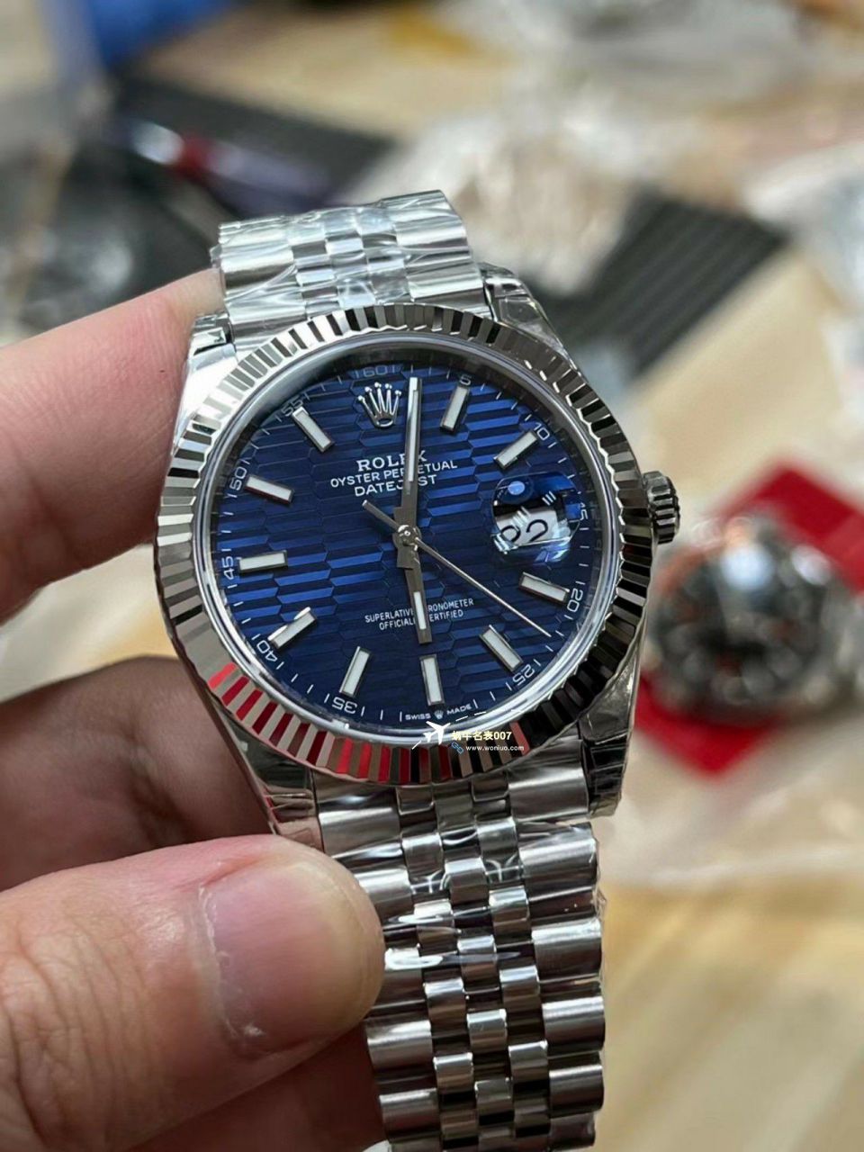 VS厂顶级复刻手表劳力士41日志型格子纹高仿m126334-0030，m126334-0031腕表 / R765