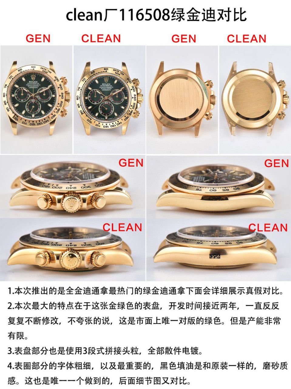 视频评测clean厂4130机芯劳力士迪通拿熊猫迪m116500ln-0001等顶级一比一高仿手表 / R763