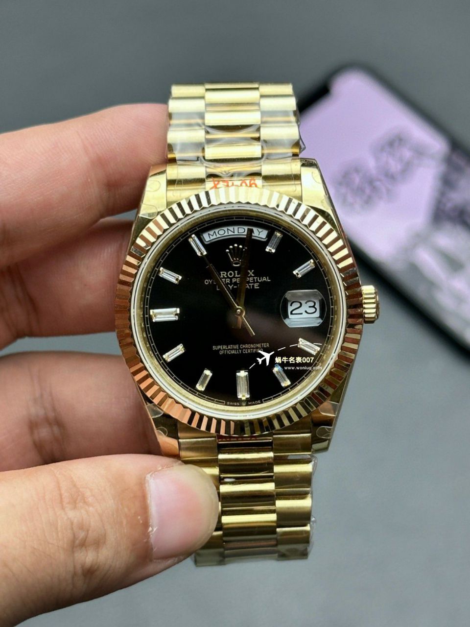 【视频评测】GM厂黑冰糖配重版劳力士星期日历型m228238-0004一比一复刻高仿手表 / R806