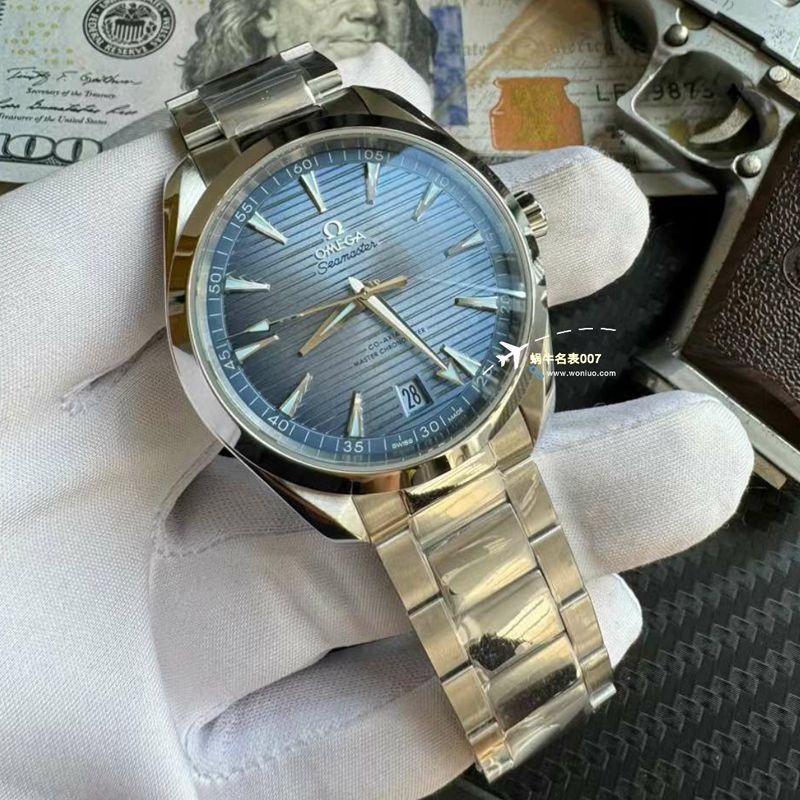 【视频评测】VS厂欧米茄一比一复刻高仿海马冰蓝柚木220.10.41.21.03.005腕表