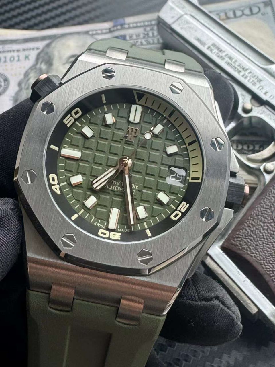 视频评测APS厂爱彼皇家橡树离岸型复刻高仿15720ST.OO.A052CA.01腕表(牛油果)，15720ST.OO.A009CA.01，15720ST.OO.A027CA.01，15720CN.OO.A002CA.01 