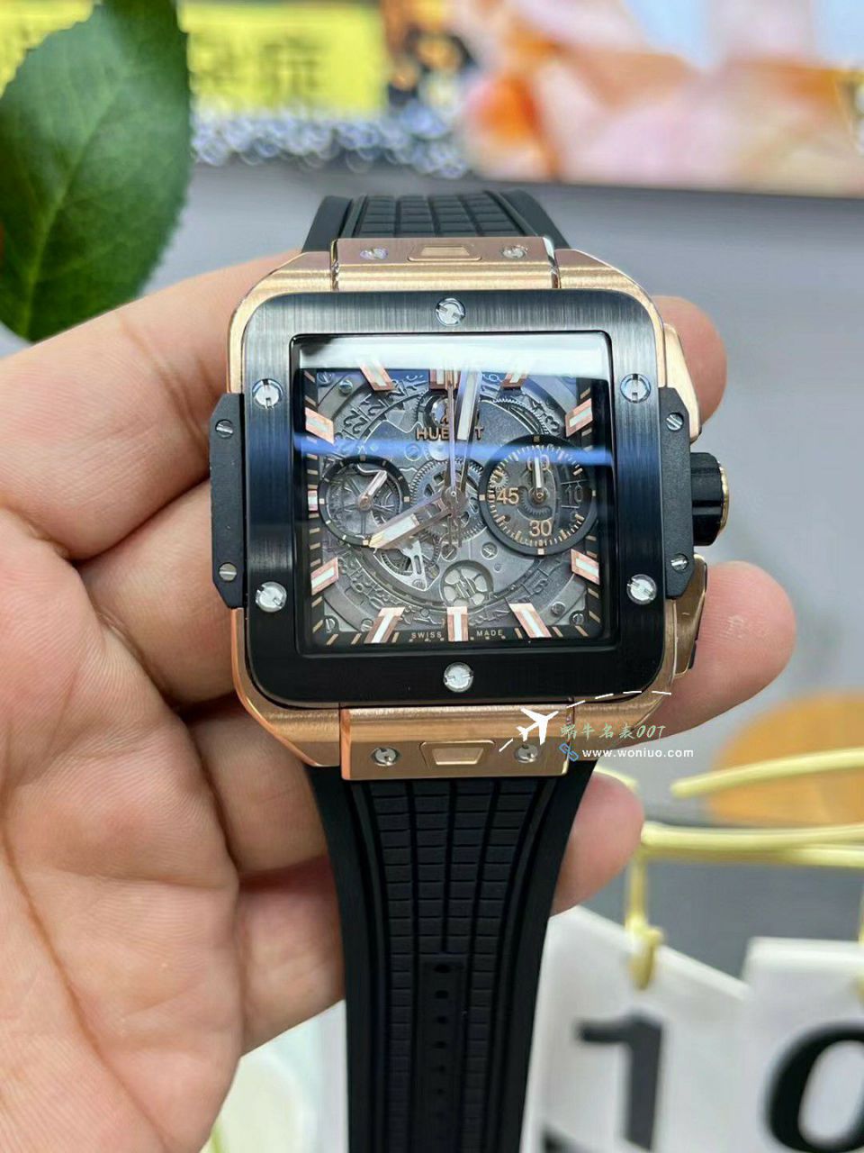 BBF宇舶SQUARE BANG UNICO方形一比一复刻高仿表821.OX.0180.RX，821.OM.0180.RX，821.NM.0170.RX，821.NX.0170.RX / YB131