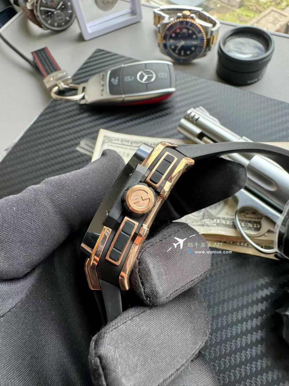 最好的BBF宇舶恒宝方形SQUARE BANG UNICO一比一高仿复刻821.OM.0180.RX腕表 / YB133