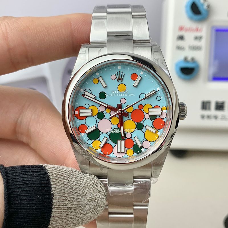 VS劳力士蚝式恒动41毫米m124300-0008一比一复刻高仿气球泡泡手表