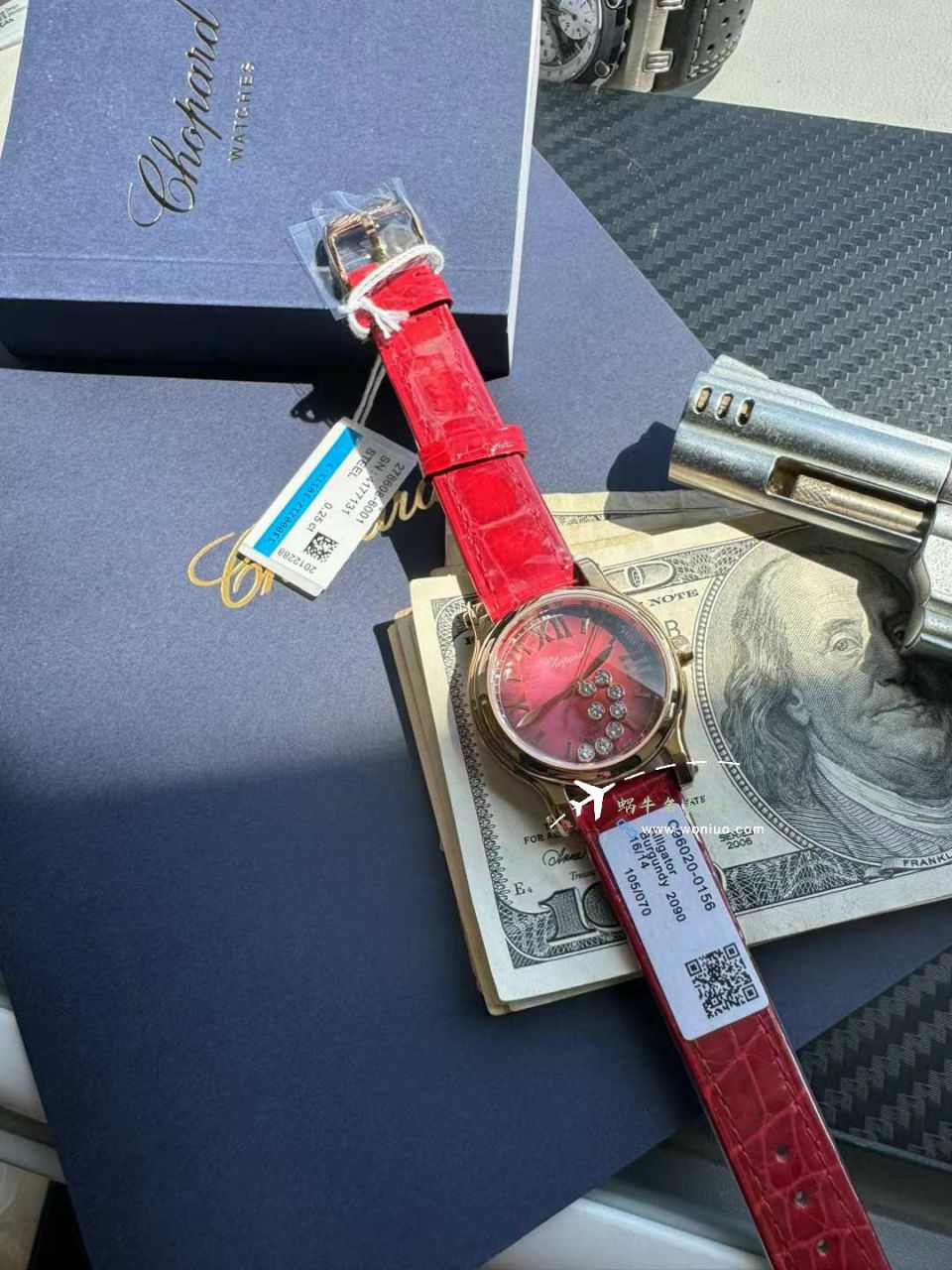 YF萧邦顶级复刻高仿女表HAPPY SPORT红面贝母系列275378-5005腕表 