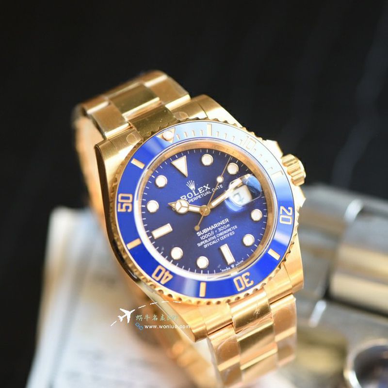 TOP Version  gold  blue  Submariner  Video review vs Rolex  Submariner best clone m126618lb-0002 watches 