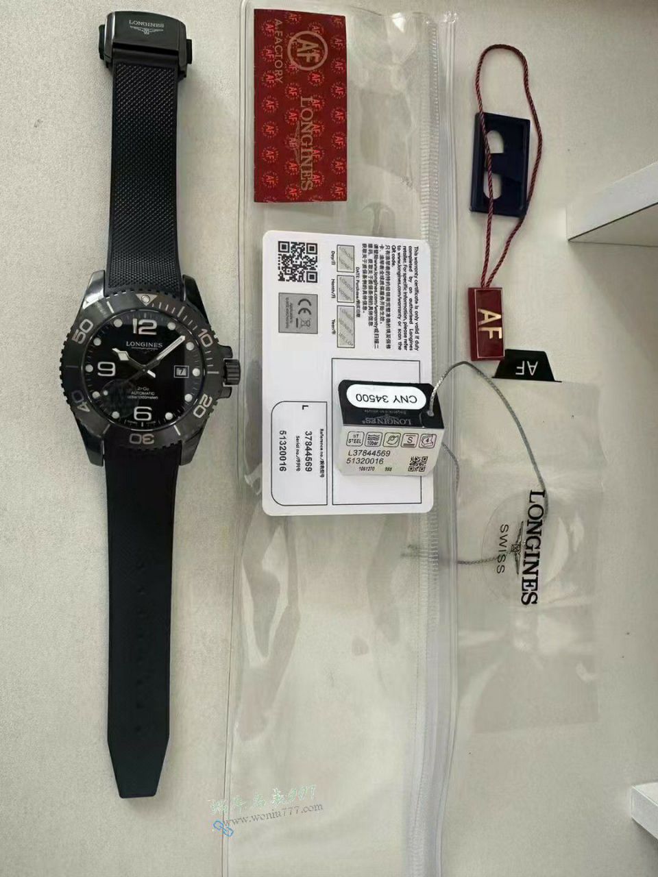 AF浪琴康卡斯43mm陶瓷复刻手表L3.784.4.56.9腕表 / L185