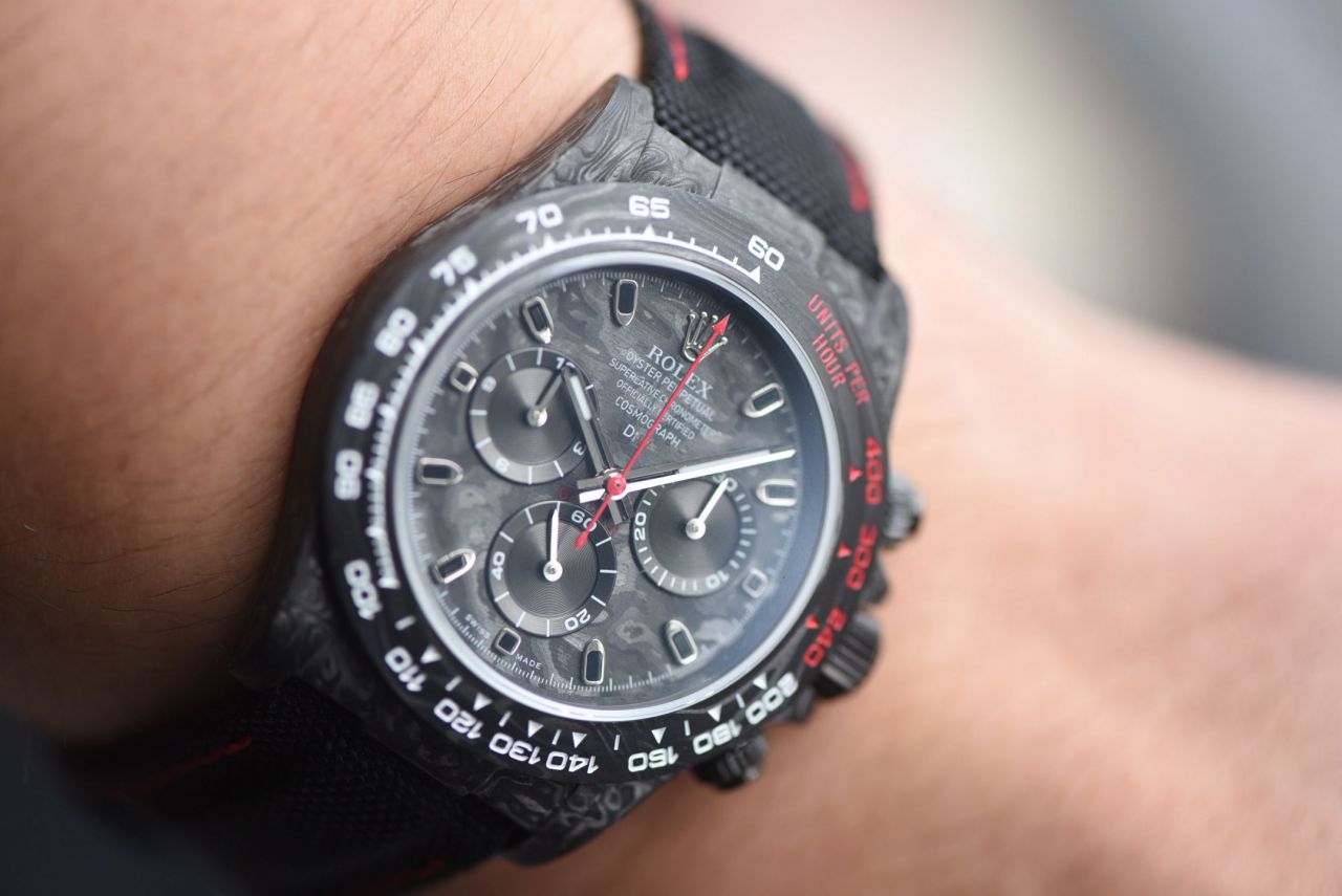 行业最高版本Diw定制版ROLEX劳力士迪通拿复刻高仿手表全碳纤维壳 / R929