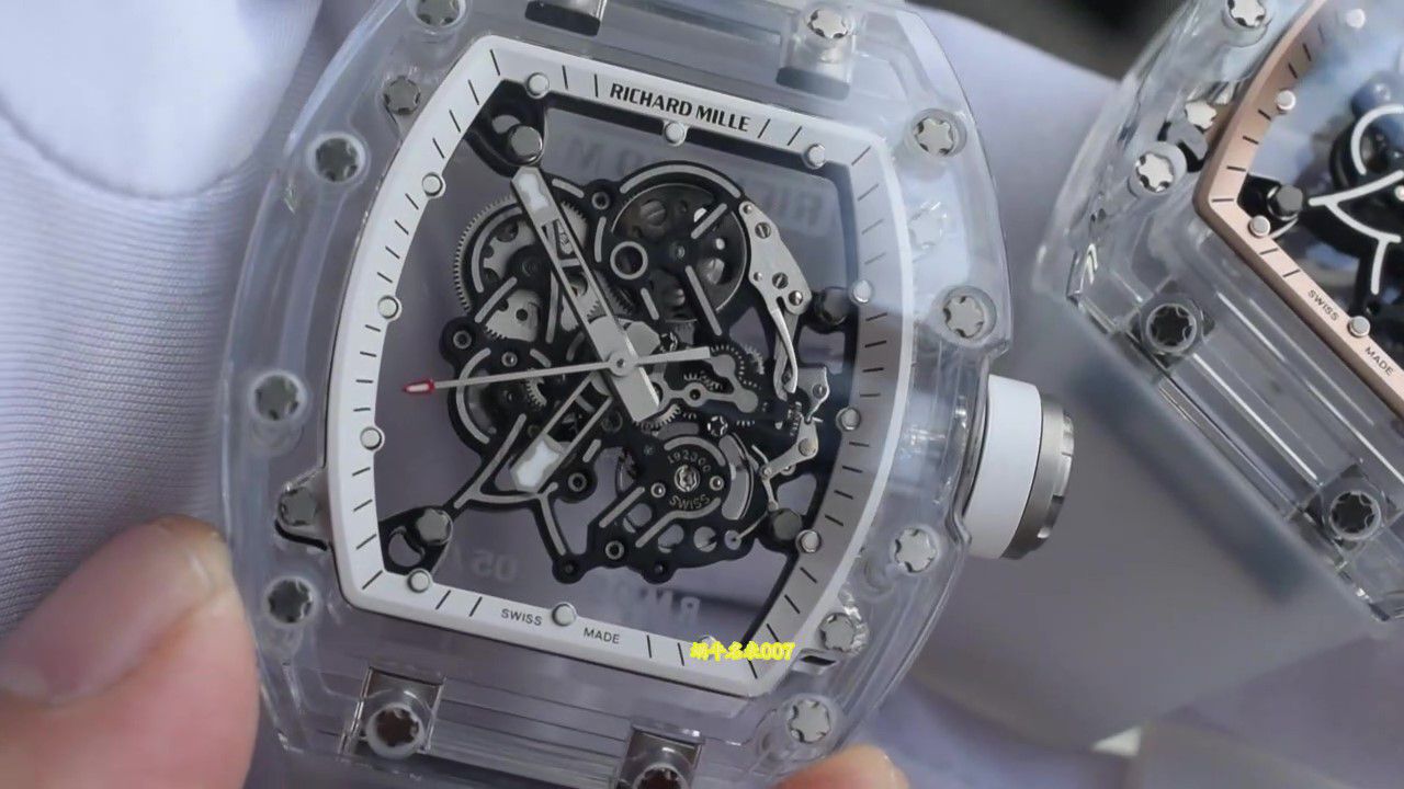 视频评测VAUCHER机芯AET定制RICHARD MILLE理查德米勒RM055蓝宝石表壳 / RM055ET