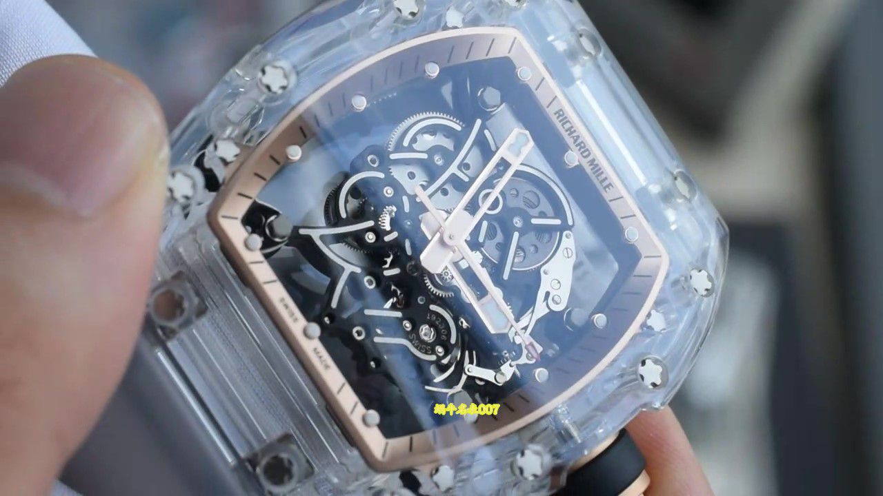 视频评测VAUCHER机芯AET定制RICHARD MILLE理查德米勒RM055蓝宝石表壳 / RM055ET
