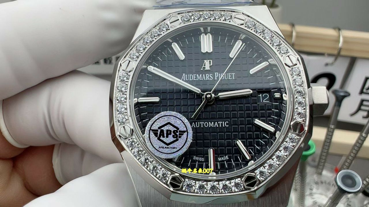 APS厂最好复刻手表爱彼皇家橡树系列15451ST.ZZ.1256ST.01腕表 / AP380