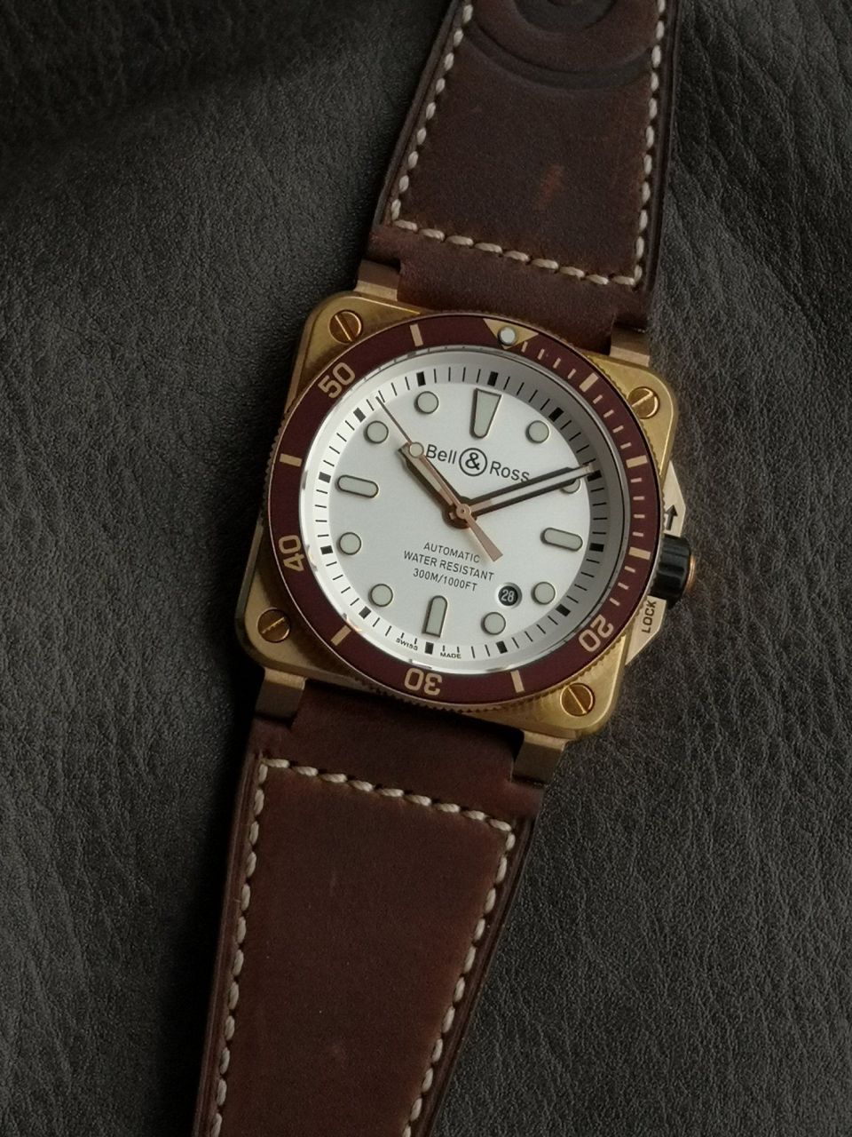 柏莱士INSTRUMENTS系列BR0392-D-WH-BR/SCA腕表 /  