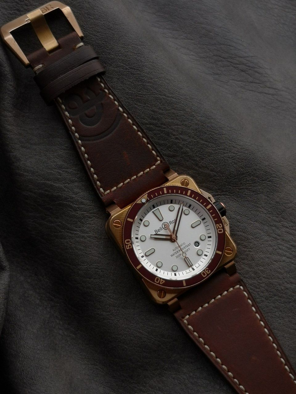 柏莱士INSTRUMENTS系列BR0392-D-WH-BR/SCA腕表 /  