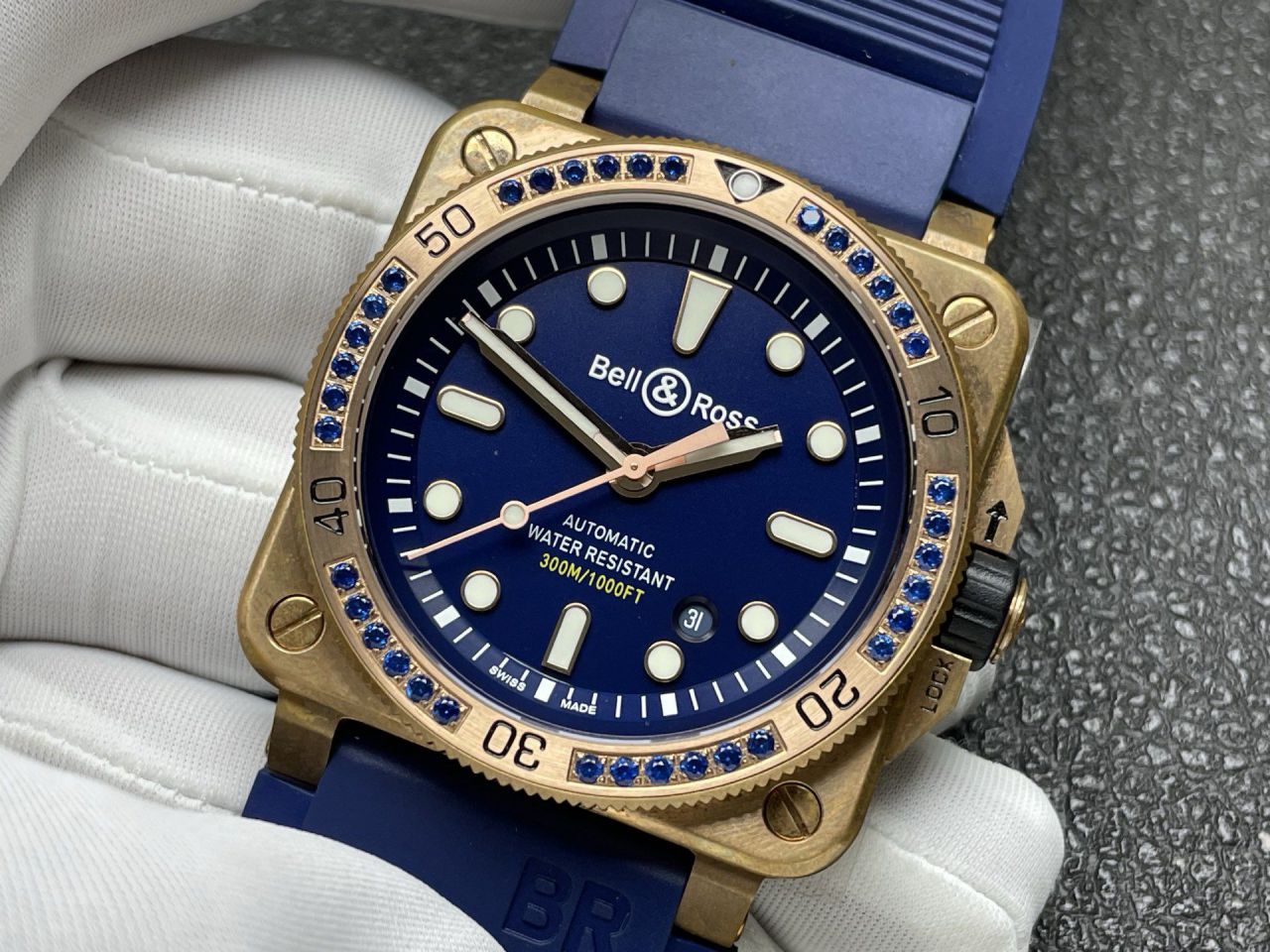 柏莱士INSTRUMENTS系列BR 03-92 DIVER BRONZE BLUE腕表 /  