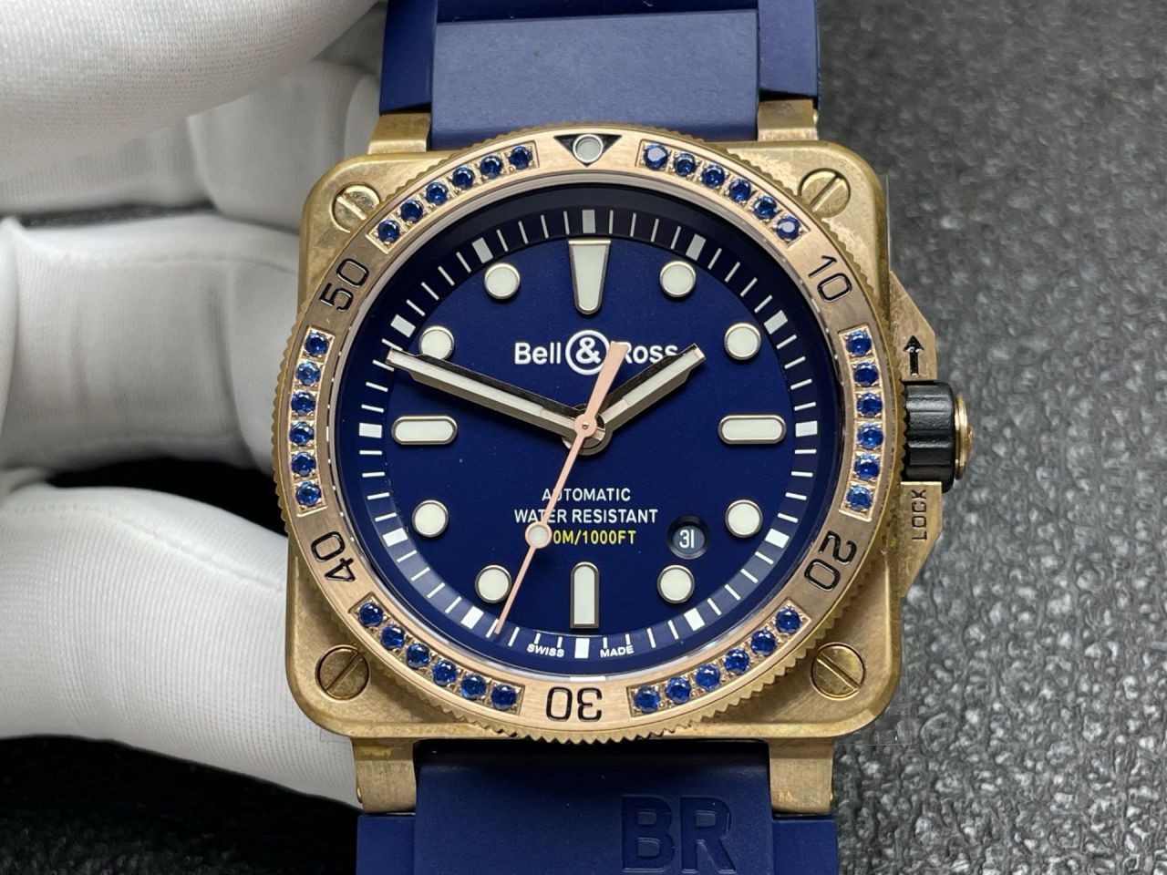 柏莱士INSTRUMENTS系列BR 03-92 DIVER BRONZE BLUE腕表 /  