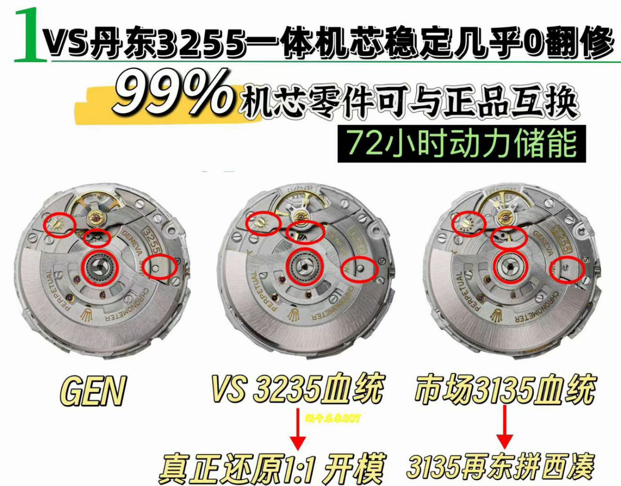 VS配重劳力士星期日历型系列m228239-0076腕表 /  