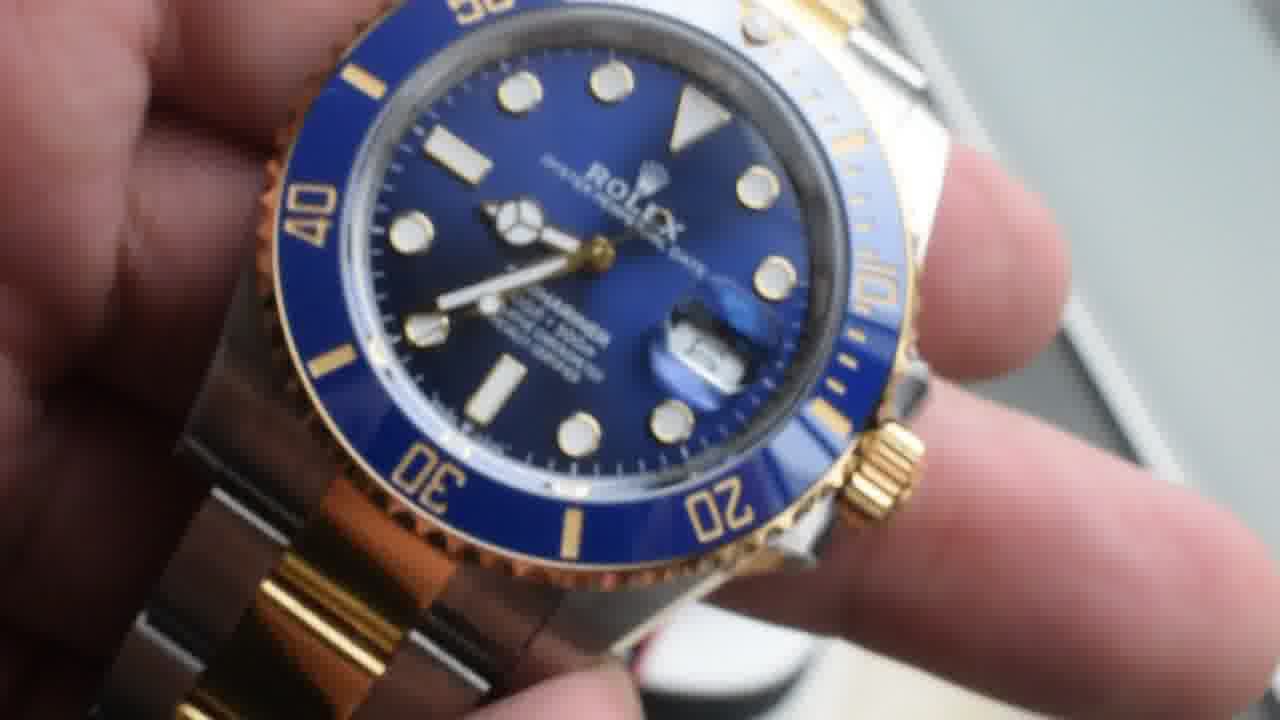 视频评测VS厂V2配重170克+劳力士潜航者型间金蓝水鬼顶级复刻m126613lb-0002腕表 /  