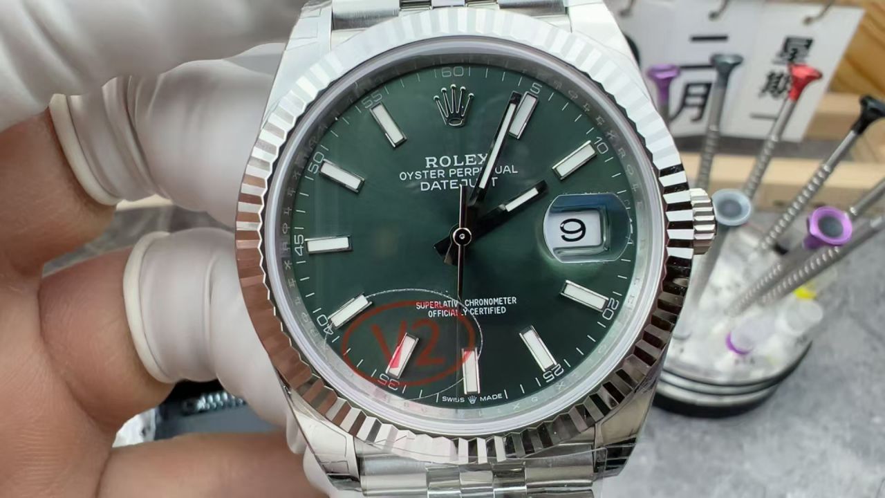 VS厂V2配重133克劳力士日志型系列复刻手表m126334-0028腕表(薄荷绿)