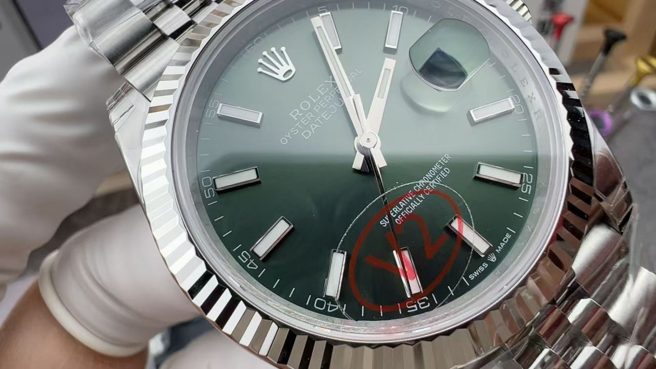 VS厂V2配重133克劳力士日志型系列复刻手表m126334-0028腕表(薄荷绿) /  