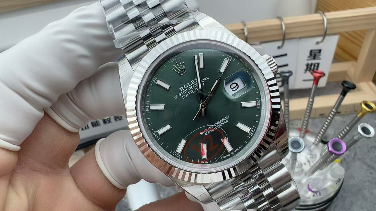 VS厂V2配重133克劳力士日志型系列复刻手表m126334-0028腕表(薄荷绿) /  