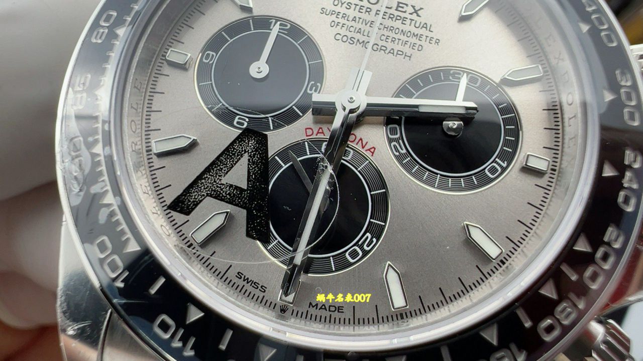 视频评测VS配重水泥灰胶迪4131劳力士宇宙计型迪通拿复刻高仿m126519ln-0006手表 /  