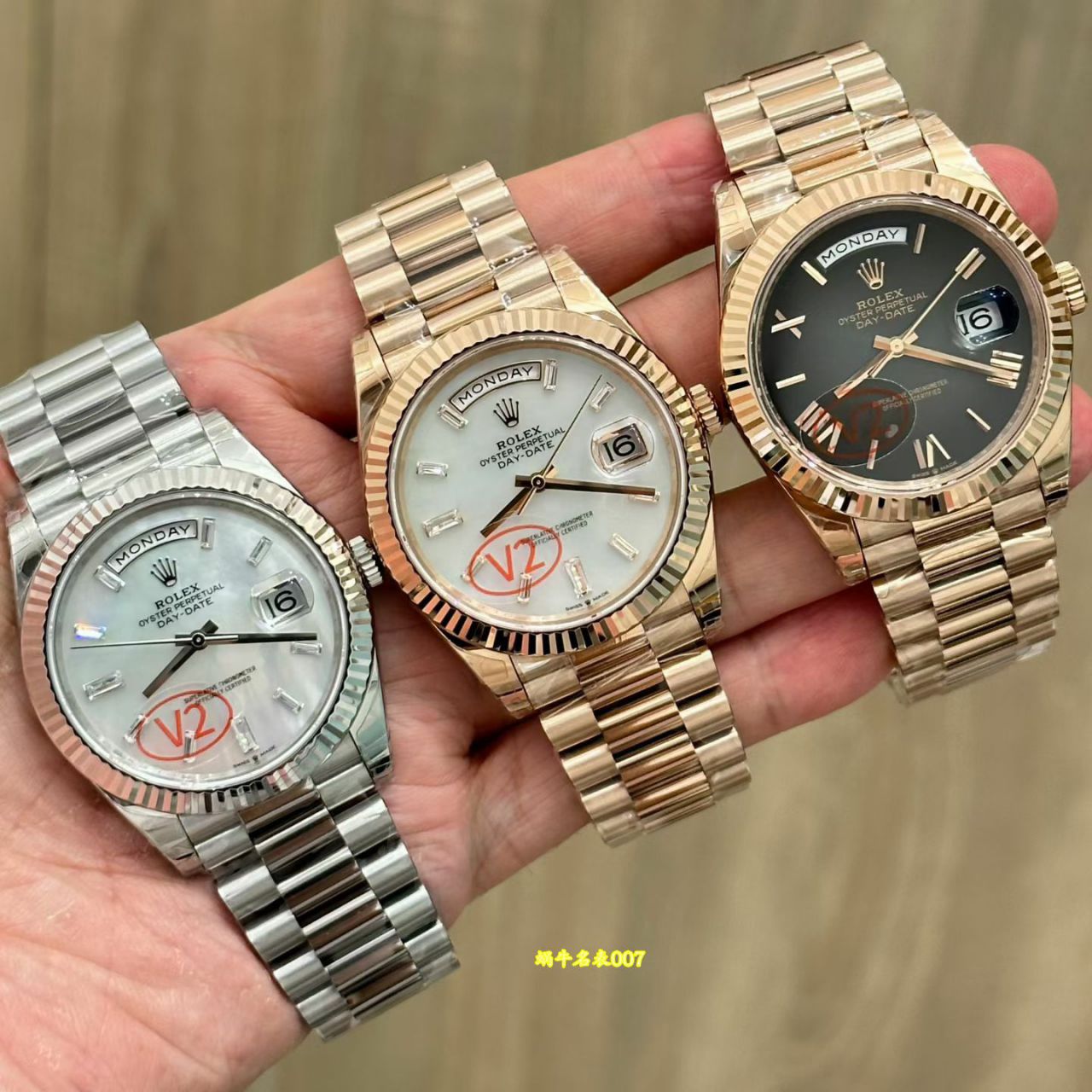 VS V2配重DD劳力士星期日历型复刻高仿m228238-0071，m228236-0026，m228235-0055腕表 /  