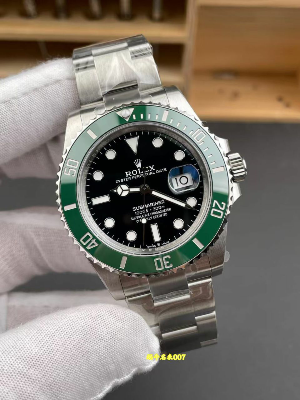 VS劳力士三代绿水鬼复刻手表潜航者型系列m126610lv-0002腕表 /   