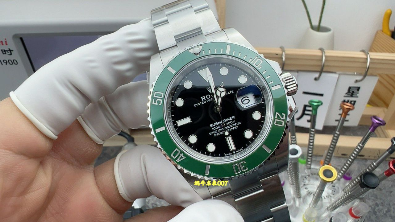 VS劳力士三代绿水鬼复刻手表潜航者型系列m126610lv-0002腕表 /   