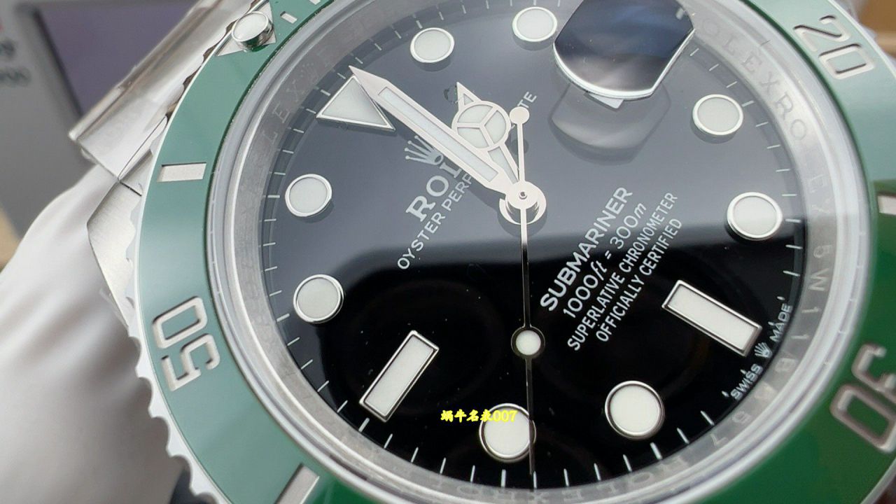 VS劳力士三代绿水鬼复刻手表潜航者型系列m126610lv-0002腕表 /   