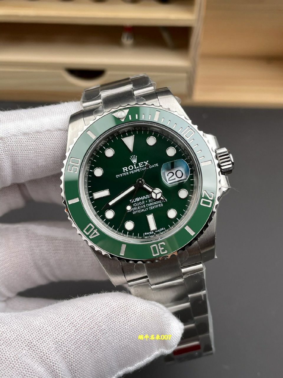 VS二代绿水鬼劳力士潜航者型复刻手表116610LV-0002 绿盘腕表 /   