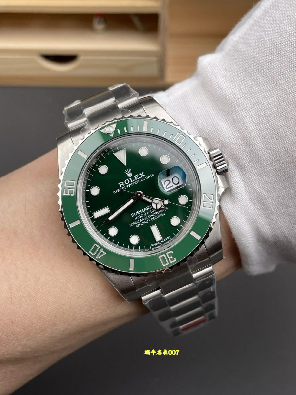 VS二代绿水鬼劳力士潜航者型复刻手表116610LV-0002 绿盘腕表 /   