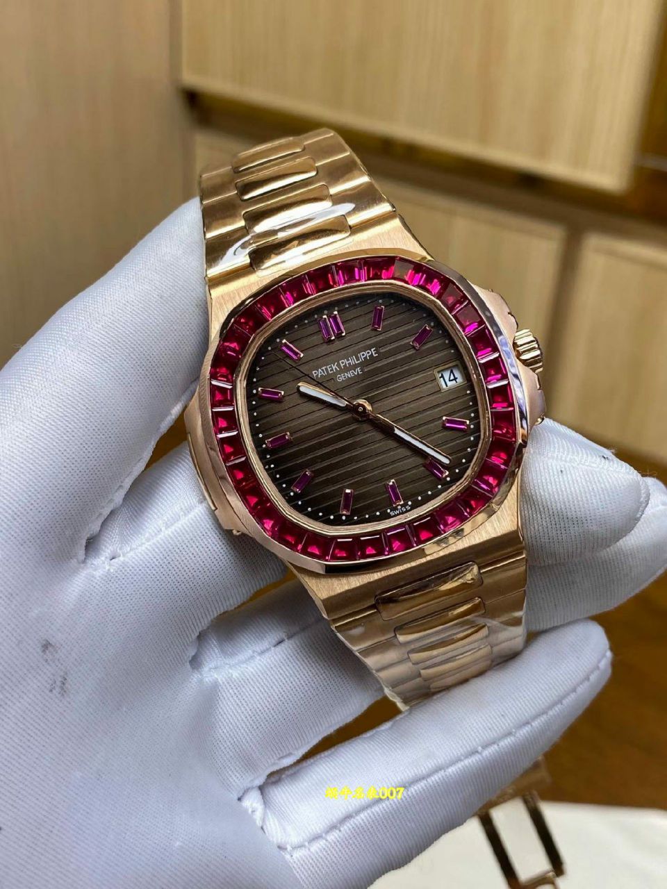  高端定制包金真钻百达翡丽运动复刻手表5723/112R-001腕表 /  