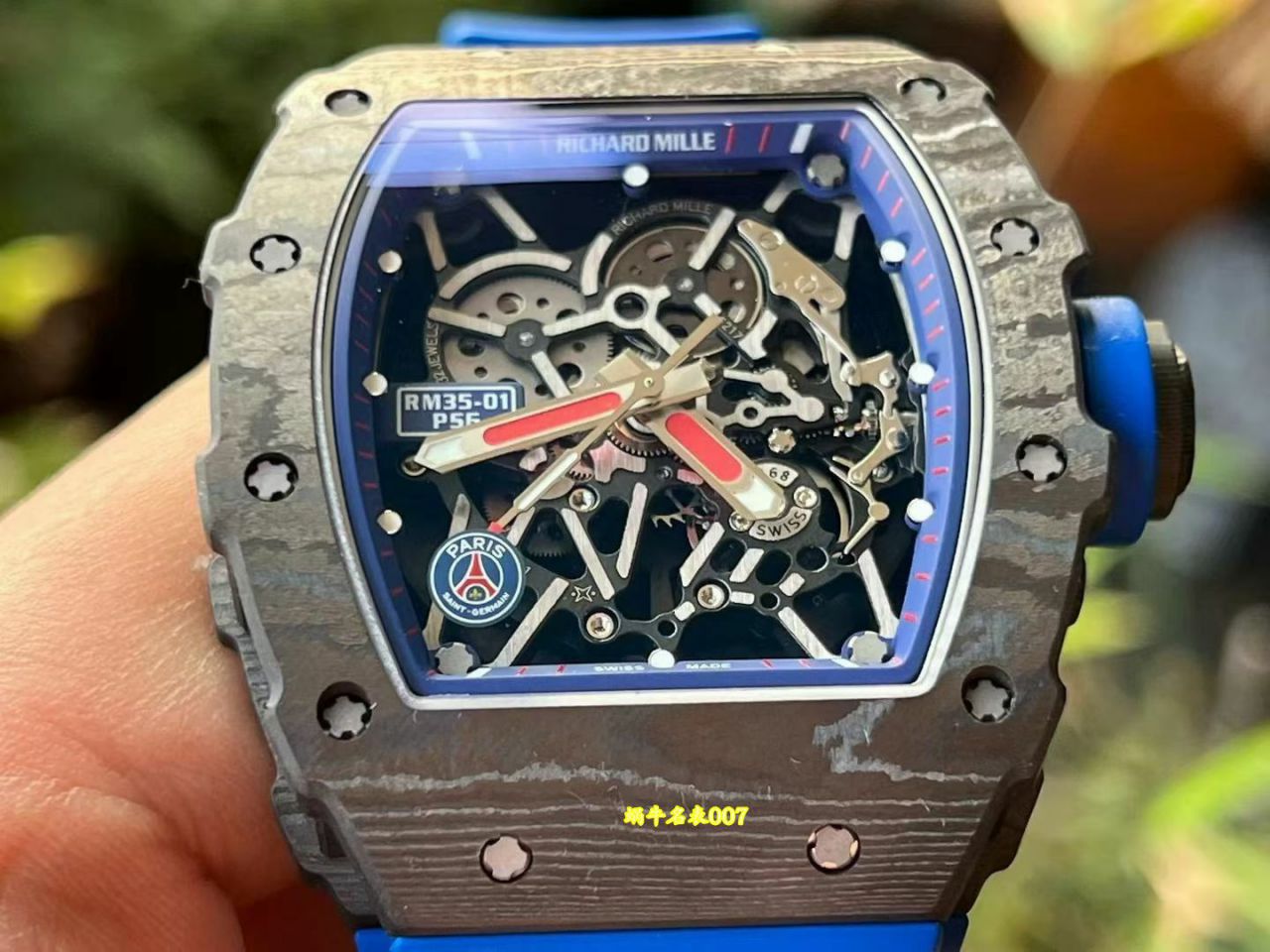 ZF Richard Mille顶级复刻手表 理查德米勒RM35-01 PSG 巴黎圣日耳曼联名特别款 
