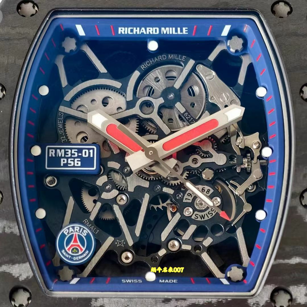 ZF Richard Mille顶级复刻手表 理查德米勒RM35-01 PSG 巴黎圣日耳曼联名特别款 