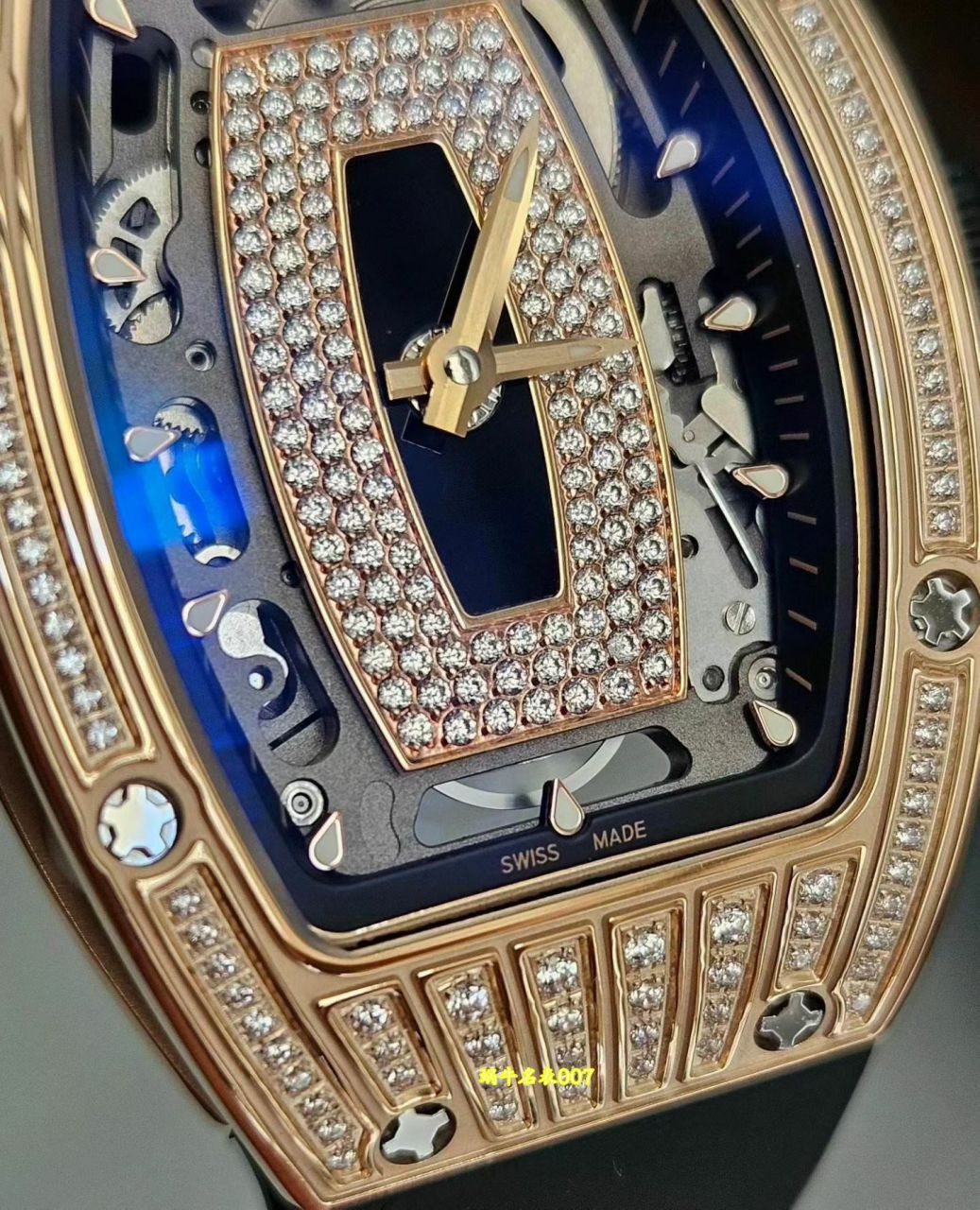 高端定制包金Richard Mille 理查米尔女士超A复刻手表RM07-01 NTPT腕表 