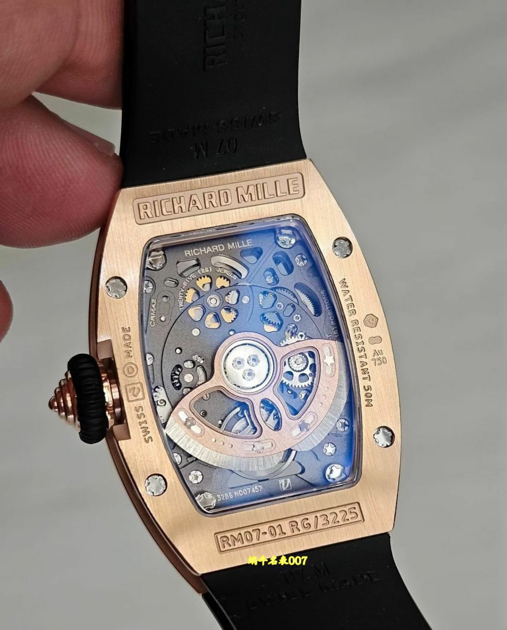 高端定制包金Richard Mille 理查米尔女士超A复刻手表RM07-01 NTPT腕表 