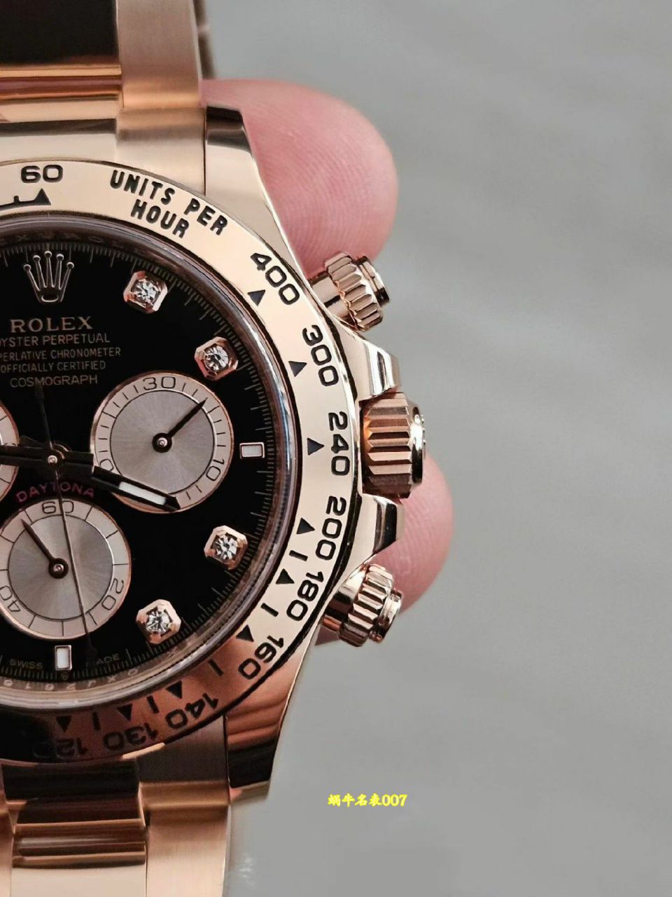 私人订制18k玫瑰金包金版劳力士宇宙计型迪通拿复刻手表m126505-0002腕表 