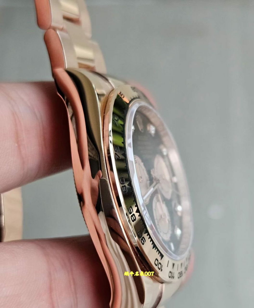 私人订制18k玫瑰金包金版劳力士宇宙计型迪通拿复刻手表m126505-0002腕表 
