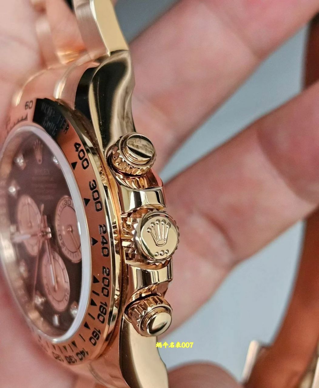 私人订制18k玫瑰金包金版劳力士宇宙计型迪通拿复刻手表m126505-0002腕表 