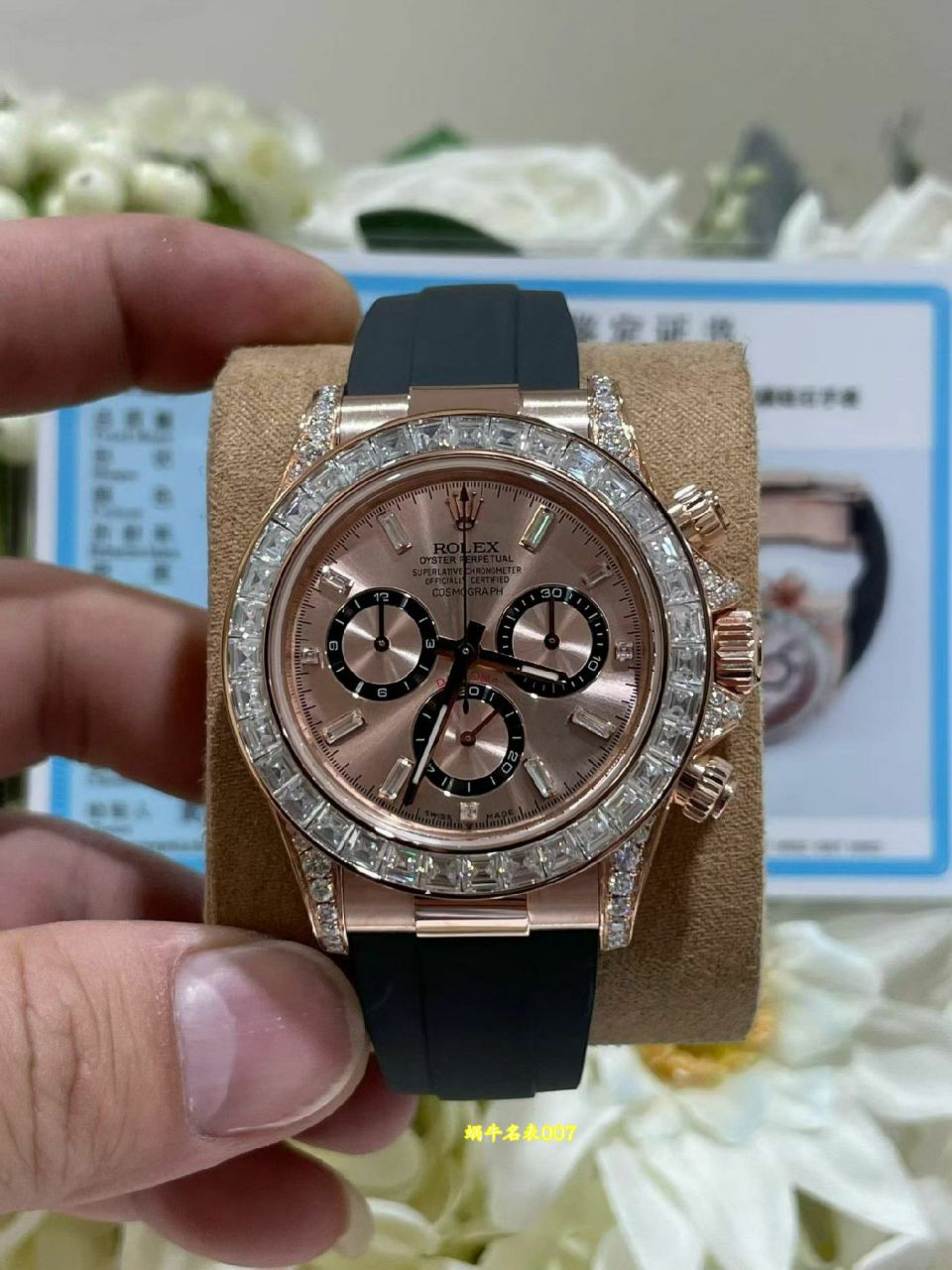 高端定制真钻包金劳力士宇宙计型迪通拿广州复刻手表m126535tbr-0002腕表 